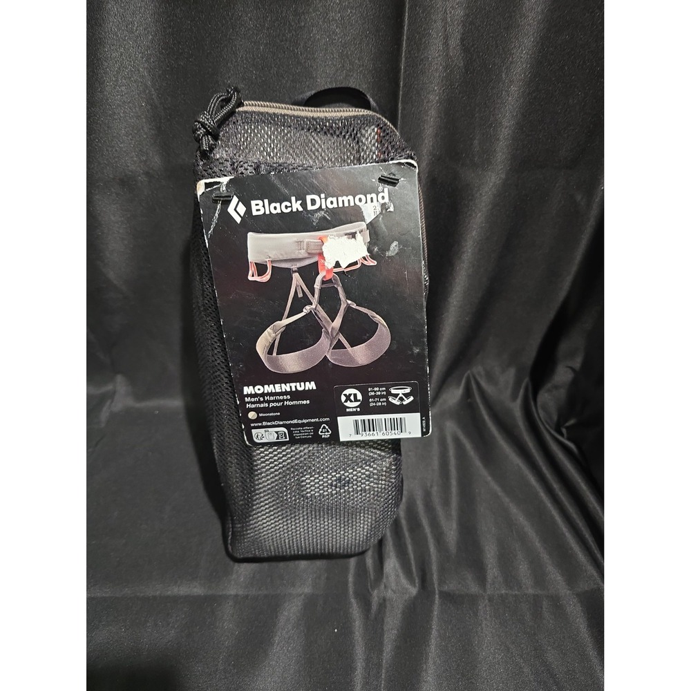 Black Diamond Mens Momentum Rock Climbing Harness Moonstone XL BD6511010001XS_1